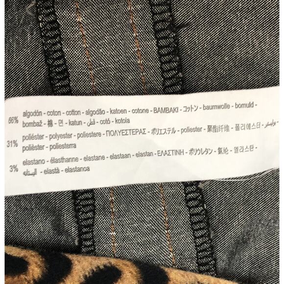 Zara Jeggings Womens 4 Leopard Print W26 L26 High Rise Stretch Skinny Leg - Picture 13 of 13